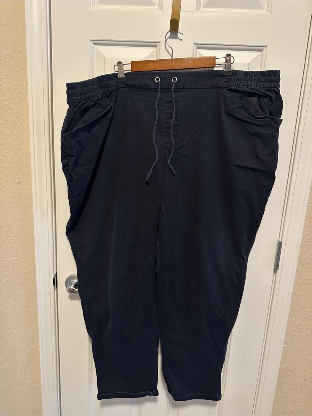 Lane Bryant Navy Elastic Drawstring Joggers